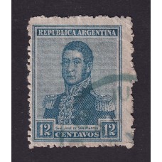 ARGENTINA 1918 GJ 490 ESTAMPILLA USADA FILIGRANA WHEATLEY BOND U$ 9